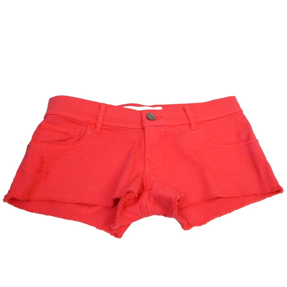 Abercrombie & Fitch Jean Shorts Vintage Y2K Low Rise Cheeky Red NEW NWT